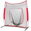7'×7' Baseball Softball Practice Net Hitting Net Batting Pitching Training w/Bag
