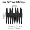 Professional Men Styling Comb, Pompadour Streaker Comb Texture Wide Tooth Comb for Hairstyling Shaping Wet Pick Hairdressing Comb, Black