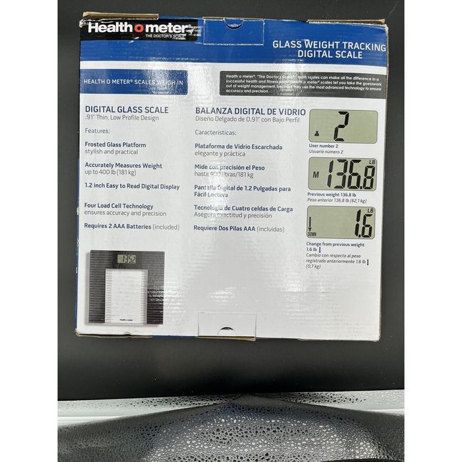 Health o meter Weight Tracking Digital Scale, 400 lbs Capacity