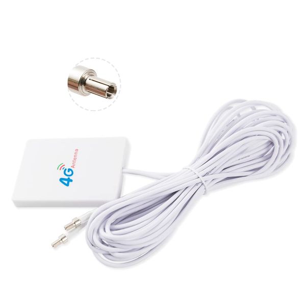 Vecys 4G/3G Antenna TS9 Male Adapter 10dBi Patch antenna 3m /10ft Cable