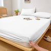Microfibre Fitted Sheets Luxurious Easy Care Super Soft All Year Round Bed Sheets (White, King)