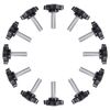INCREWAY 12pcs M8x25mm Plum Blossom Shape Threaded Knurled Thumbscrew Grip Knobs Thumb Screw