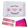 Pink Im a Little High Maintenance Rolling Tray Gift Set Rolling Papers