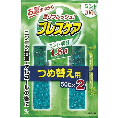 Kobayashi Pharmaceutical Breath Care Refill Mint 100 tablets Bad breath care/mouth freshener