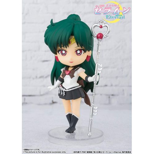 Figuarts mini Sailor Moon Super Sailor Pluto - Eternal edition, Approx. 3.5 inches (90 mm), PVC & ABS, Pre-painted Action Figure