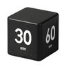 Feilifan Cube Timer, Kitchen Timer Kids Timer for ADHD Productivity Workout Flip Timer Classroom for StudyTime Countdown Management Settings 15 20 30 60 Minutes, Black