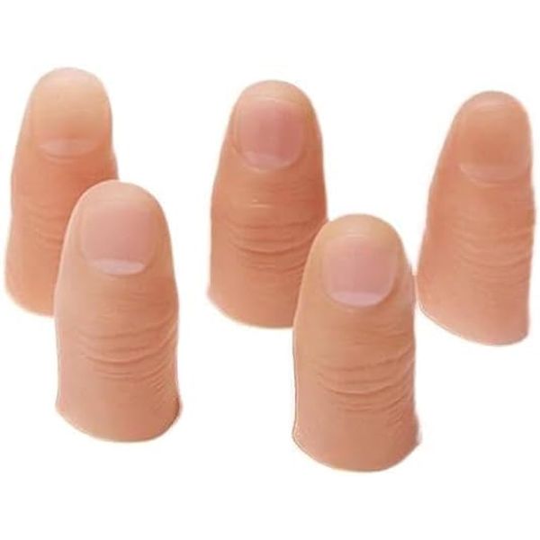 Jubilayured 5Pcs Magic Trick Fingers Fake Thumb Tips Stage Show Prop Prank Toy,Novelty and Gag Toys,Toys and Games