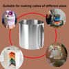 Stainless Steel Cake Ring High 15cm, Adjustable Cake Ring Diameter 16 to 30cm, Stable Baking Rings Bakeware Tool with Precise Scaling Inside