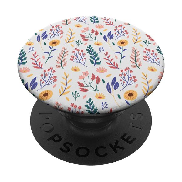 Colorful Wildflower Garden Boho Botanical Floral Pattern PopSockets Swappable PopGrip