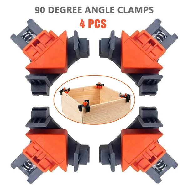 90 Degree Angle Clamps Woodworking Corner Clamp Right Angle Clip Fixer 4 PCS/Set