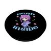 Creepy Dead inside Pastel Goth Soft Goth emo Evil Anime Cat PopSockets Swappable PopGrip