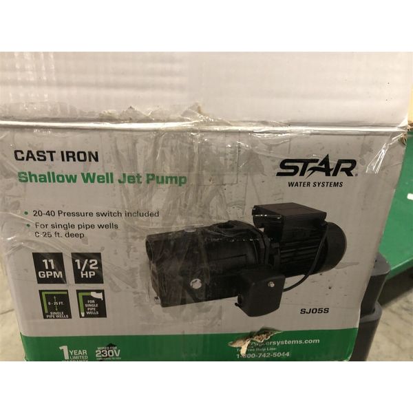 Flint & Walling-Star Water SJ05S 0.5 Shallow Well Jet Pump