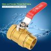 Brass High Performance Male/Female Valve 1 inch DN25 Water Pipe Valve with Red Handle