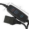 Ieron 2PCS Dimmer Switch for USB Light Strip 10-Position Dimmer Controller DC 5V USB Extension Cords -2m