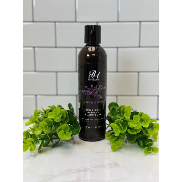 RA COSMETICS 100% Liquid African Black Soap - Lavender - 8 oz