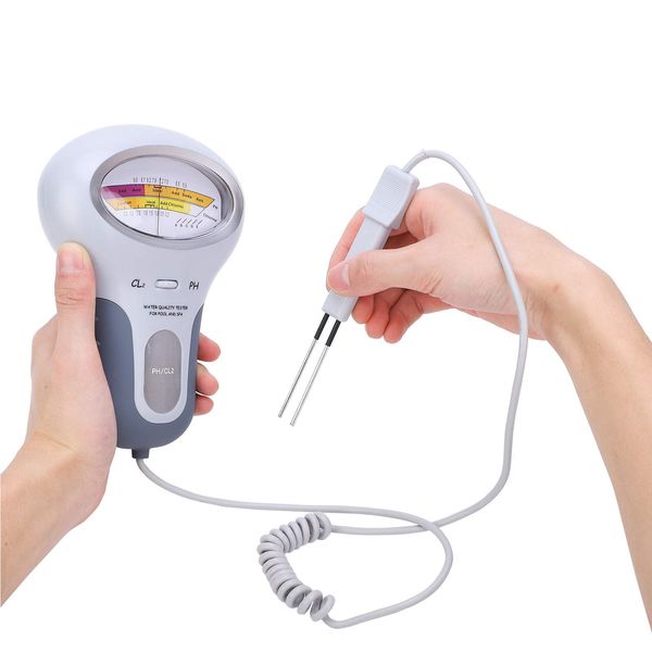 Chlorine and PH Tester, Digital Swimming Pool Tester, Portable Electric Spa Chlorines Reader, Swimming Pool Chlorines Monitor, Water Quality Analyzer, Spa Water Tester, Water Testing Meter