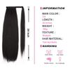 YEESHEDO 2 Pack Ponytail Extensions, Wrap Around Yaki Ponytail Extension and Curly Ponytail Magic Hairpiece Synthetic Hair Extension For Women (24inch,Black)