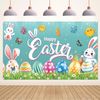 Koliphy Easter Backdrop Banner, Blue, 180 x 110cm, Easter Decorations