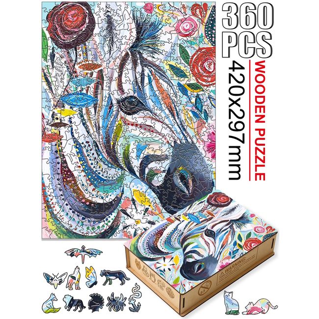 Exquisite Wooden Animal Jigsaw Puzzles Elegant Shape Kitty Brain Game For  Adults Kids Interesting Diy Drawing Festival Gifts