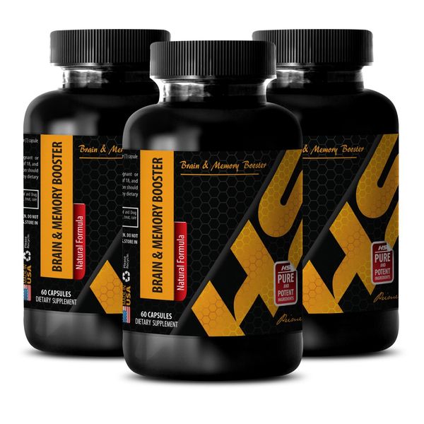 brain boost - BRAIN & MEMORY BOOSTER COMPLEX - energy pills - 3 Bottles