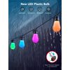 Smart Outdoor String Lights H7015, 48Ft RGBIC Outdoor Lights with 15 Dimmable...