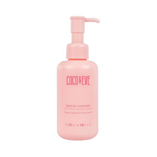 Coco & Eve Seed Oil Cleanser. Gentle Makeup Remover, Cleansing Oil to Dissolve SPF, Impurities. Antioxidants, Vitamin E for Glowy Skin (4.06 fl oz)