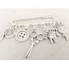Knitting Charm Brooch, gift for knitter