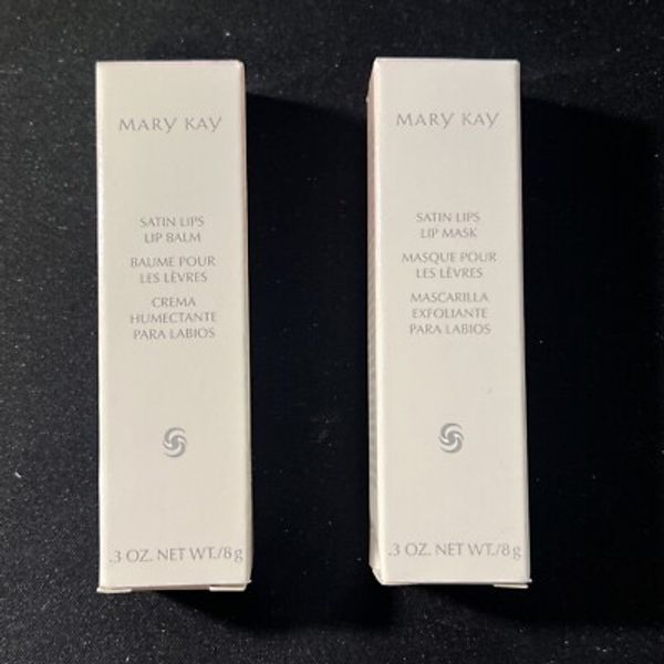 2X New In Box Mary Kay Satin Lips Lip Balm & Mask .3 Oz  Pink Cap Original