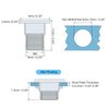 sourcing map M4 Half Hex Body Rivet Nuts, 60pcs 304 Stainless Steel Flat Head Threaded Insert Nuts