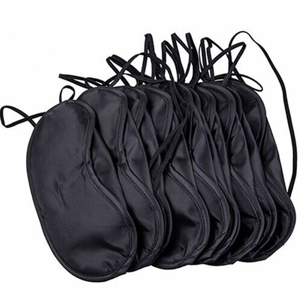 10PCS Sleep Eye  Satin Light Blocker Blindfold Night Rest Eye Protection USA