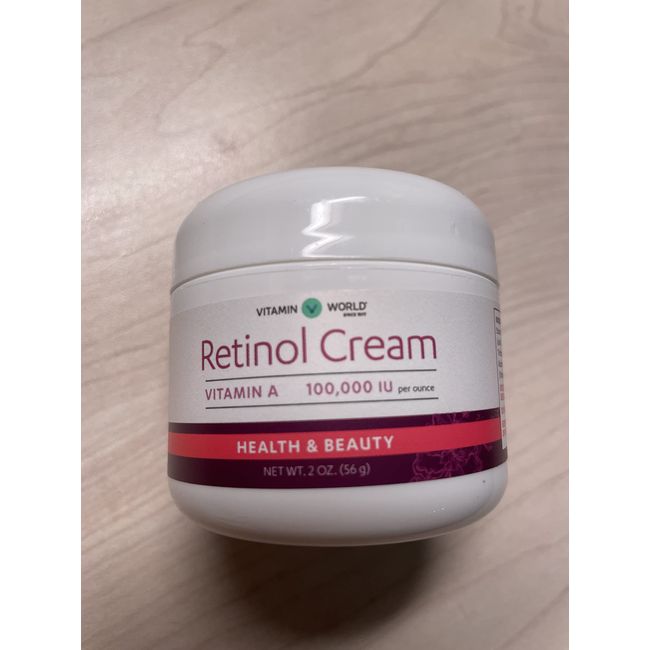 Vitamin World Retinol Vitamin A Cream 100,000 IU 2 oz