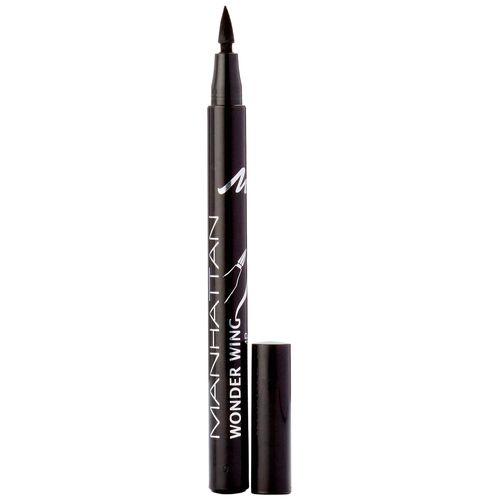 Manhattan Wonder Wing Eyeliner & Stamp, timbri neri Eyeliner per una linea di ombra simmetrica, colore nero 001, 1 x 1,6 ml