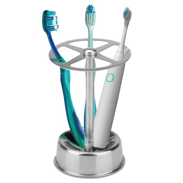 S.fields.inc Toothbrush Stand, Stainless Steel, Standing Type, Makeup Brush Holder, Pen, Toothpaste, Tool Stand