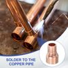 PATIKIL 5Pcs Copper Reducer 3/8" x1/4" ID Reducing Copper Coupling Fitting Pipe Adapter