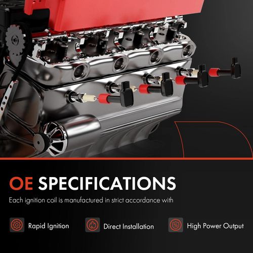 A-Premium Engine Ignition Coil Pack Compatible with Yamaha YZF R1 2002 2003 2004 2005 2006, Replace# 5PW823100000, 4-PC Set