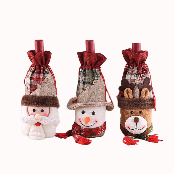 Santa, Snowman, & Reindeer (3-Pack) / Wine Bottle Cover *BUNDLE PACK* - 1 / One Size