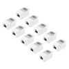 sourcing map 10 Pack Cat 6 Tool-Free RJ45 Ethernet Jack, Cat6 Coupler No Punch-Down Tool Required Module Connector Adapter, White