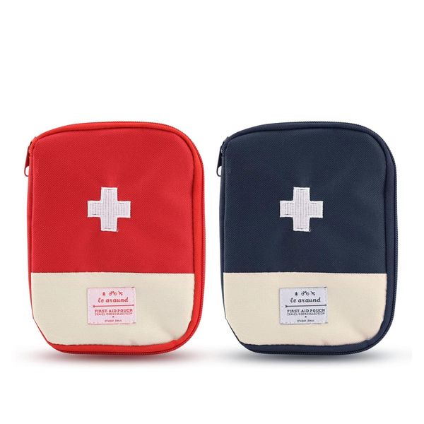 JYTDBCS 2 Packs Mini First Aid Kit Empty First Aid Bag Mini Portable Medical Bag for Car Cycling Marathon Running Outdoor Camping Hiking Travel Emergency