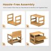Can Organizer for Pantry, Bamboo Pantry Organizer, 2 Tier Stackable Can Stora...