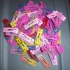 Puppy Bows ~ Barrette snap clip small 1.25" pink rectangle shape bow pet