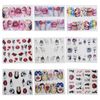 18 Sheets Nail Stickers Water Transfer Nail Art Decals Trendy Manicure Women Girls Fingers Toes Nail Tattoo Decoration Red Kiss Lips Sexy Girls Nail Art Supplies