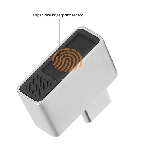 Mini Type C Fingerprint Reader for Windows 7/8/10/11, Biometric Mini Security Key with 360 Degree Touch, Fingerprint Scanner for Desktops, Laptops