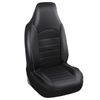 Front Car Seat Covers for High-Back Bucket Seats Interior Protector Black 2PCS