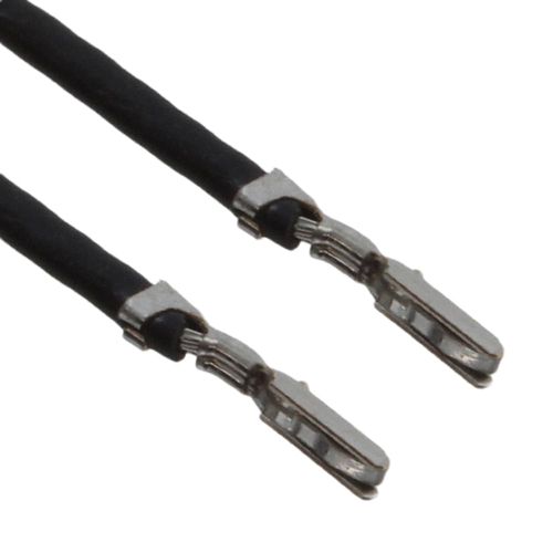 Pack of 10 ASSHLSSHL28K51 Black 28 AWG Jumper Lead Socket to Socket Tin 2.00" (50.80mm) :RoHS