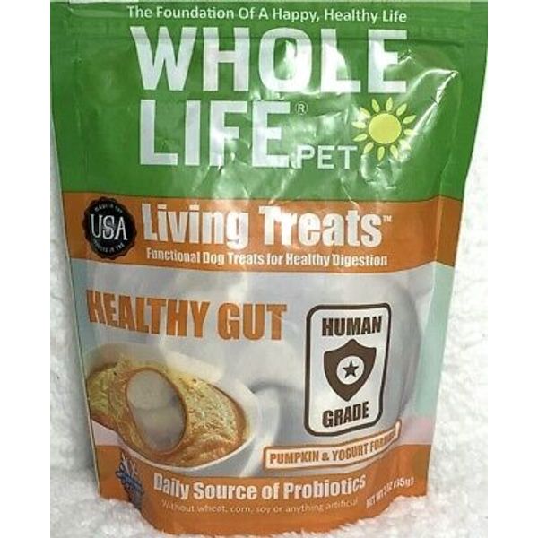 Whole Life Pet Human Grade Probiotic Dog Treats Peanut Butter & Yogurt 3 oz.