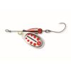 Daiwa Cormoran Bullet Single Hook Spinner Silver/Red Polka Dot 3g