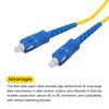 sourcing map 4.92Ft Single-mode Simplex Fiber Optic Patch Cable SC to SC for Data Centers Router Switches Transceivers