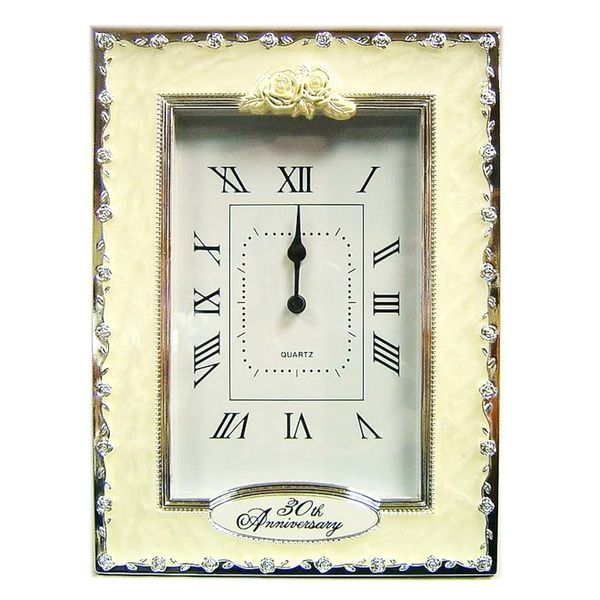 benerini Happy 30th Pearl Wedding Anniversary Quartz Table Clock Gift Present