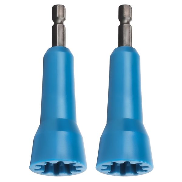 Wire Twister,Wire Twisting Tool,Wire Nut Twister,Spin-Twist Wire Connector Socket,Wire twist tool with 1/4" Chuck,2 Pack,(Blue)