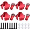 Hobbypark Aluminum Alloy Shock Rod Ends & Spring Perch (Red)